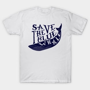 Awesome Vintage Save The Blue Whale T shirt T-Shirt